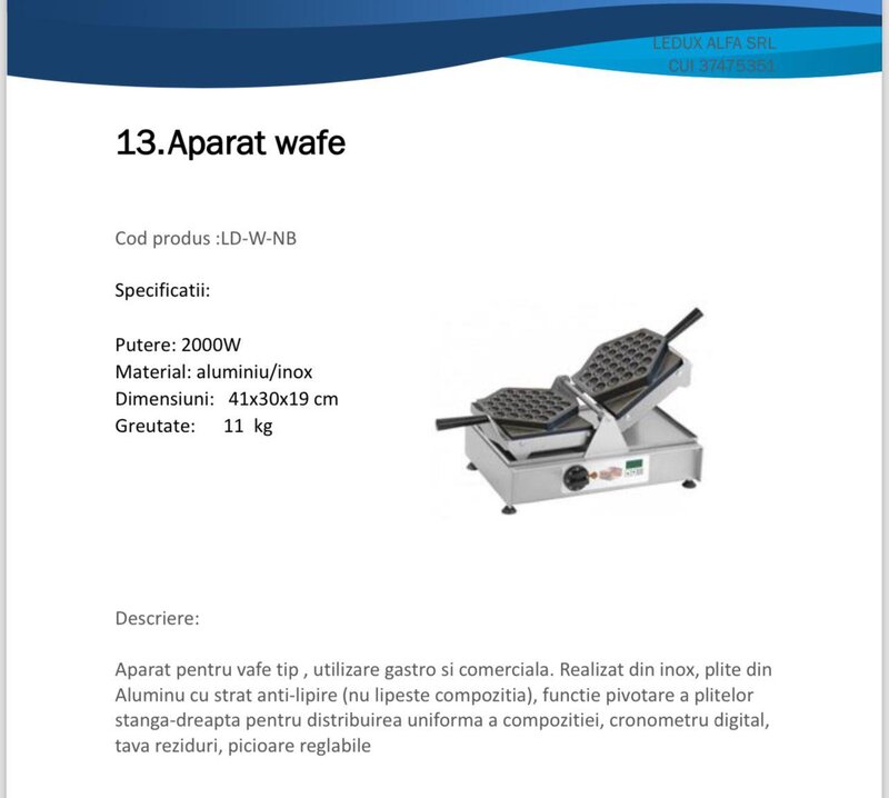 Echipamente profesionale HoReCa