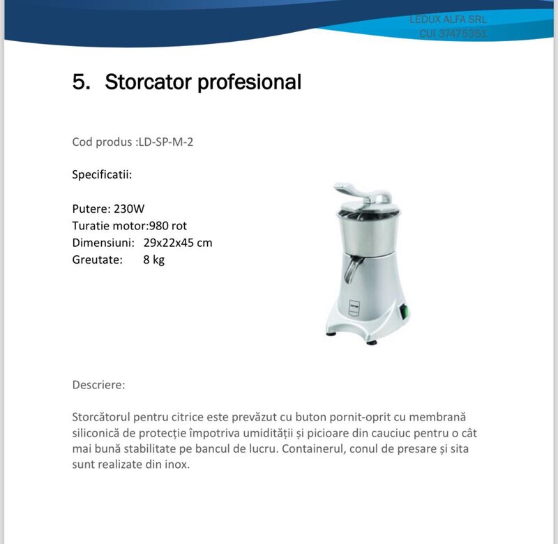 Echipamente profesionale HoReCa